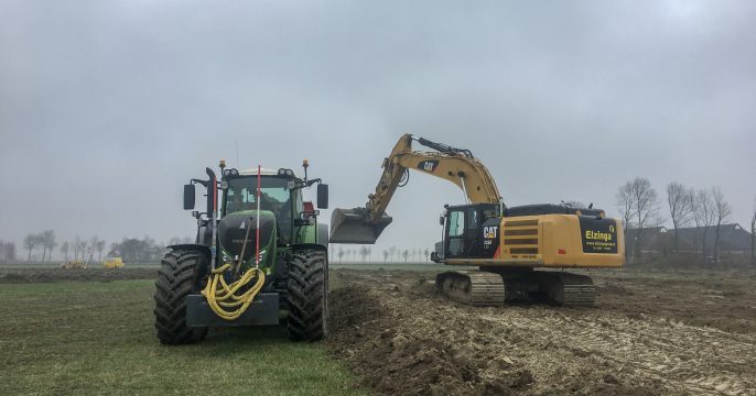 Egalisatiewerkzaamheden weer begonnen voor Elzinga Loon- en Grondverzet.